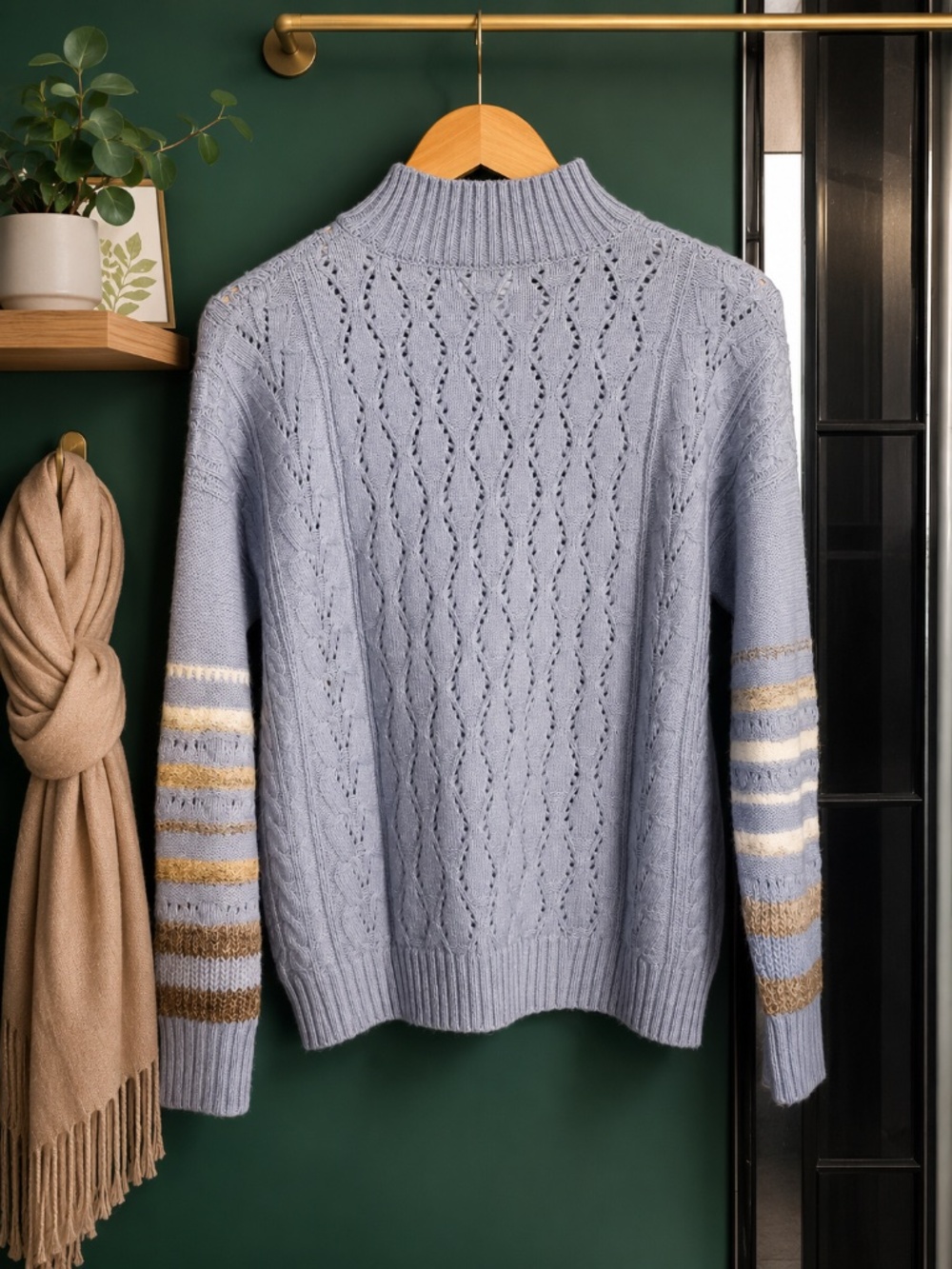 🛍️ NWT-Christian Siriano- Mock Neck-Cozy Sweater-Women's SZ S